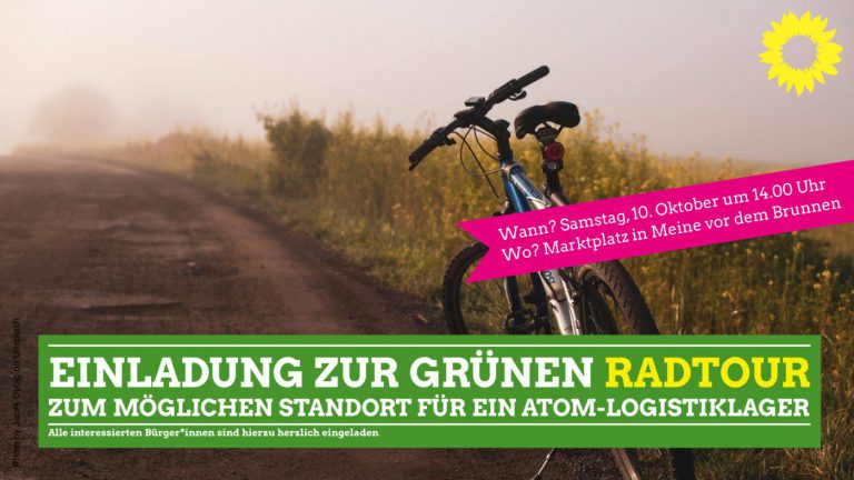 Grüne Radtour zum möglichen Standort für ein Atom-Logistiklager