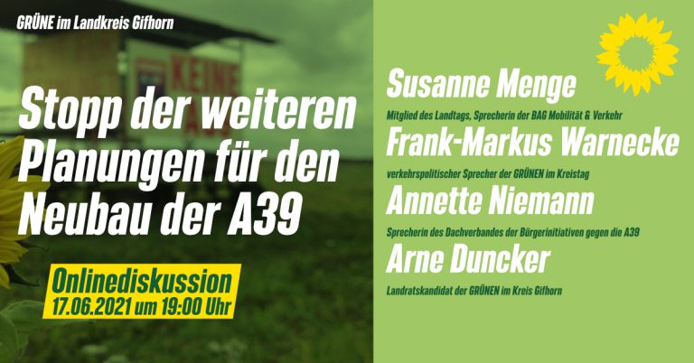 Stopp der weiteren Planungen für den Neubau der A39