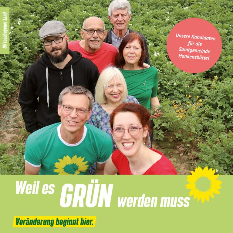 Sieben grünen Kandidaten*innen für den SG-Rat in  Hankensbüttel
