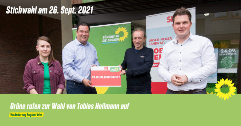 Grüne rufen zur Wahl von Tobias Heilmann auf