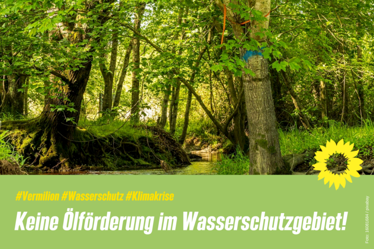 Gegen weitere Ölförderung im Wasserschutzgebiet