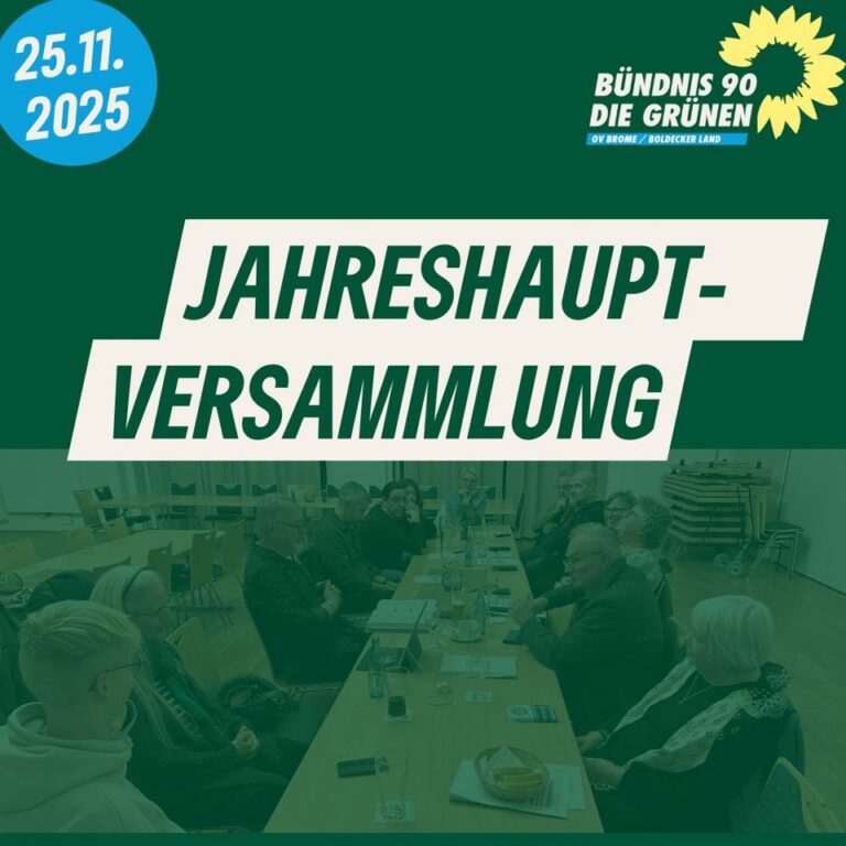 Jahresversammlung der Grünen in den Samtgemeinden Brome / Boldecker Land – Rückblick und Ausblick