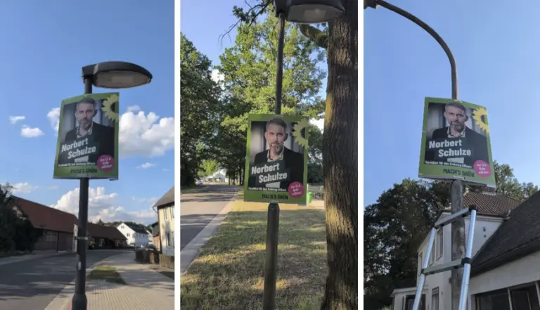 Wahlplakate nach kurzer Zeit zerstört